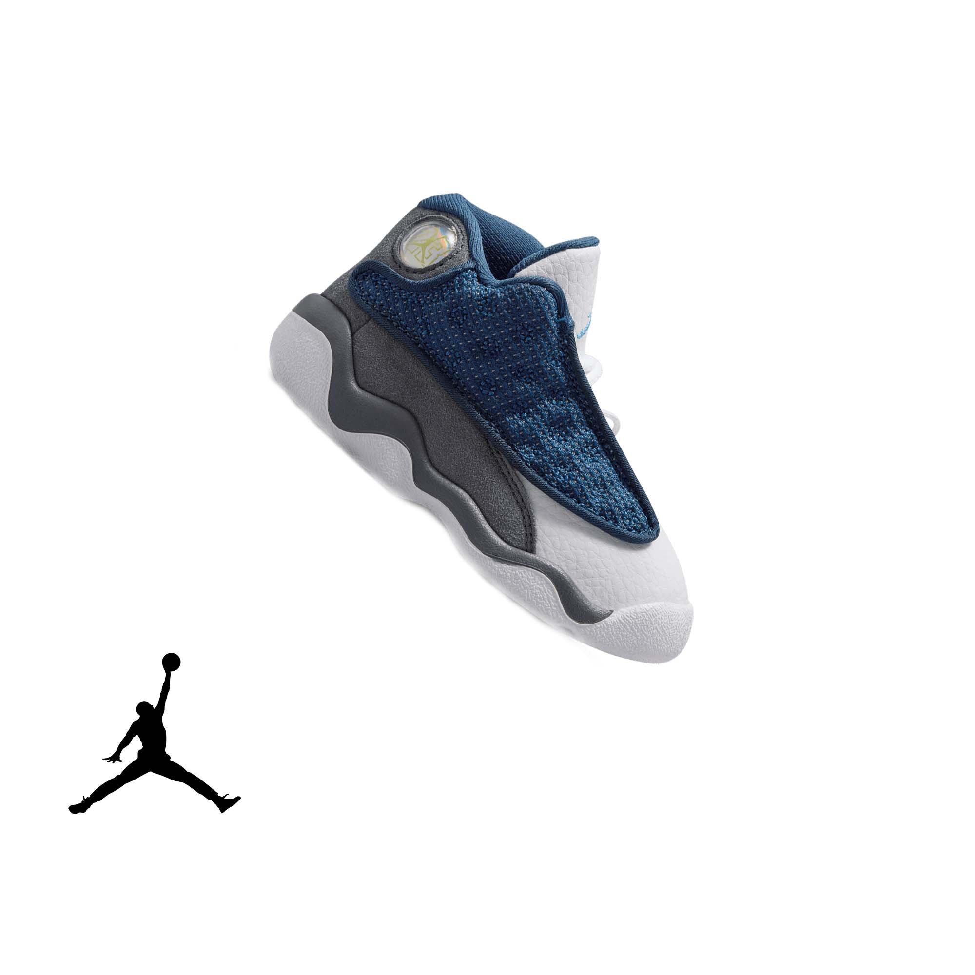 Jordan 13 Retro "Navy and Flint Grey" Toddler Kids' Shoe - NAVY/UNIVERSITY BLUE/FLINT GREY/WHITE